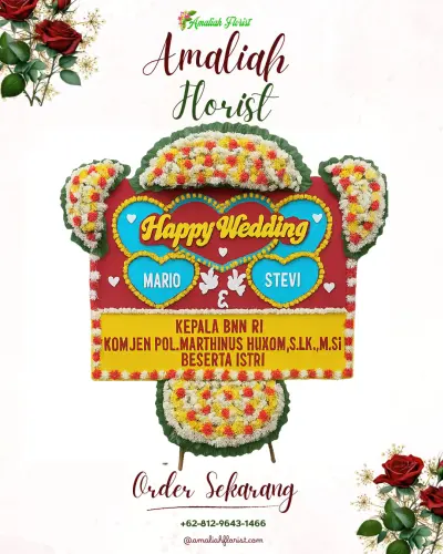 Karangan Papan Bunga Pernikahan di Lemahduwur